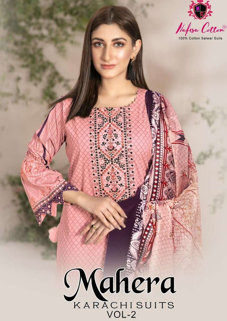  MAHERA  KARACHI SUITS VOL 02 by Nafisha Cotton
